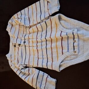Gray striped onesie